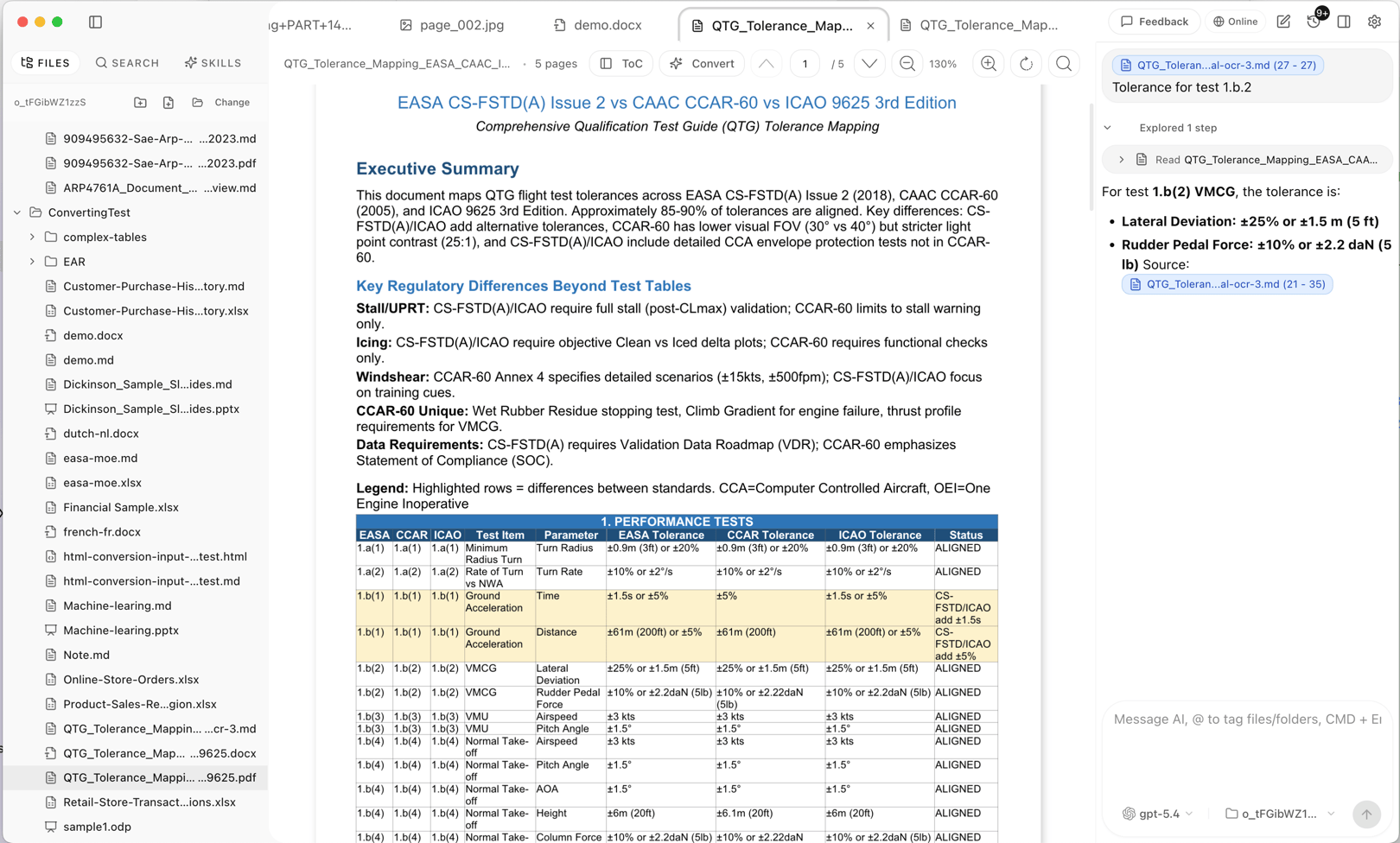 Document.bot showing Word-like editing and document navigation